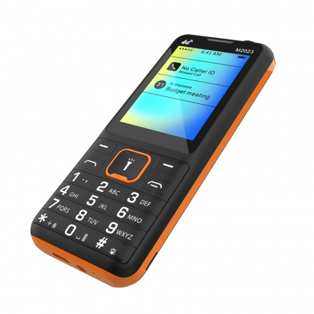 Telefon Mobil iSEN F23, Negru/Portocaliu, 4G, Ecran de 2.4", 48MB RAM, 128MB ROM, Radio FM, BT, Camera de 8W, Dual SIM Hybrid, Baterie de 1800mAh [10]