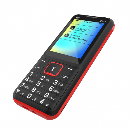 iSEN F23 Mobiltelefon, Fekete/Piros, 4G, 2.4" Kijelző, 48MB RAM, 128MB ROM, FM Rádió, BT, 8W Kamera, Dual SIM Hybrid, 1800mAh Akkumulátor [10]