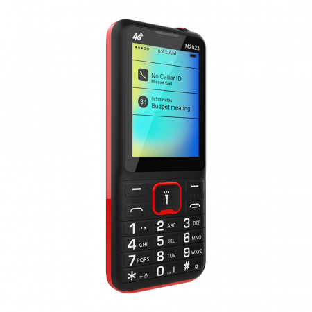 iSEN F23 Mobiltelefon, Fekete/Piros, 4G, 2.4" Kijelző, 48MB RAM, 128MB ROM, FM Rádió, BT, 8W Kamera, Dual SIM Hybrid, 1800mAh Akkumulátor [4]