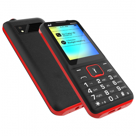 iSEN F23 Mobiltelefon, Fekete/Piros, 4G, 2.4" Kijelző, 48MB RAM, 128MB ROM, FM Rádió, BT, 8W Kamera, Dual SIM Hybrid, 1800mAh Akkumulátor [14]