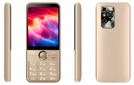 Mobile Phone iSEN F95, Gold,  4G, Dual SIM, 2.8'' TFT, 48MB RAM + T-Flash 32GB, 0.08 MP Camera, 1000 mAh [1]