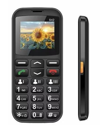 Telefon mobil iSEN S42 SENIOR, Display 2.0", GSM, USB Type-C, Bluetooth, Cameră, Lanternă, FM Radio fara cablu, Baterie 1800mAh, Buton SOS, Negru, Dual SIM [1]