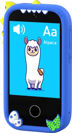 iSEN W5 Gyermek Mobiltelefon, Kék, 2.8" Érintőképernyő, 32GB ROM, Többfunkciós (Fotó, Videó, Játékok, Zene, Oktatás), 30W Pixeles Kamera, 600mAh, DC-5V, Szilikon Tok [9]