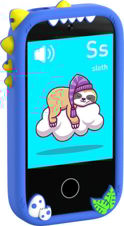 iSEN W5 Gyermek Mobiltelefon, Kék, 2.8" Érintőképernyő, 32GB ROM, Többfunkciós (Fotó, Videó, Játékok, Zene, Oktatás), 30W Pixeles Kamera, 600mAh, DC-5V, Szilikon Tok [5]
