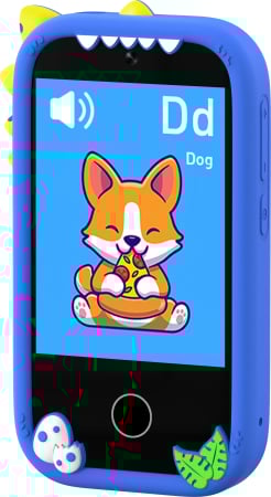 iSEN W5 Gyermek Mobiltelefon, Kék, 2.8" Érintőképernyő, 32GB ROM, Többfunkciós (Fotó, Videó, Játékok, Zene, Oktatás), 30W Pixeles Kamera, 600mAh, DC-5V, Szilikon Tok [10]