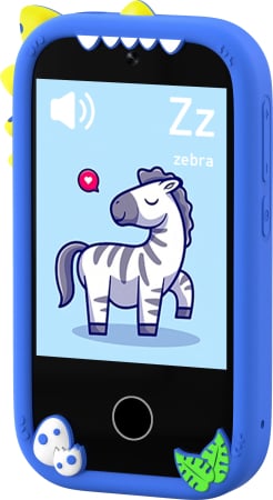 iSEN W5 Gyermek Mobiltelefon, Kék, 2.8" Érintőképernyő, 32GB ROM, Többfunkciós (Fotó, Videó, Játékok, Zene, Oktatás), 30W Pixeles Kamera, 600mAh, DC-5V, Szilikon Tok [8]