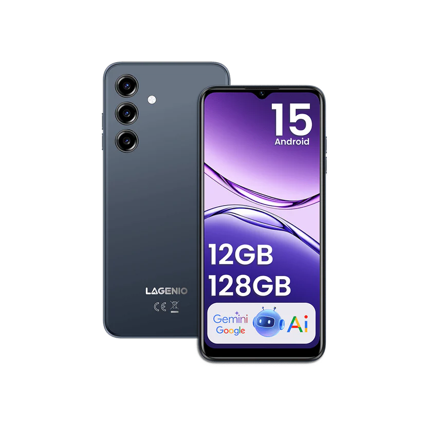 Producatori Telefoane - Telefon Mobil Lagenio A10 Pro, Negru, 4G LTE, Ecran 6.52" HD+ 90Hz, 12GB RAM (4GB + 8GB extensibili), 128GB, Cameră 13MP, Android, 5150mAh, Dual SIM