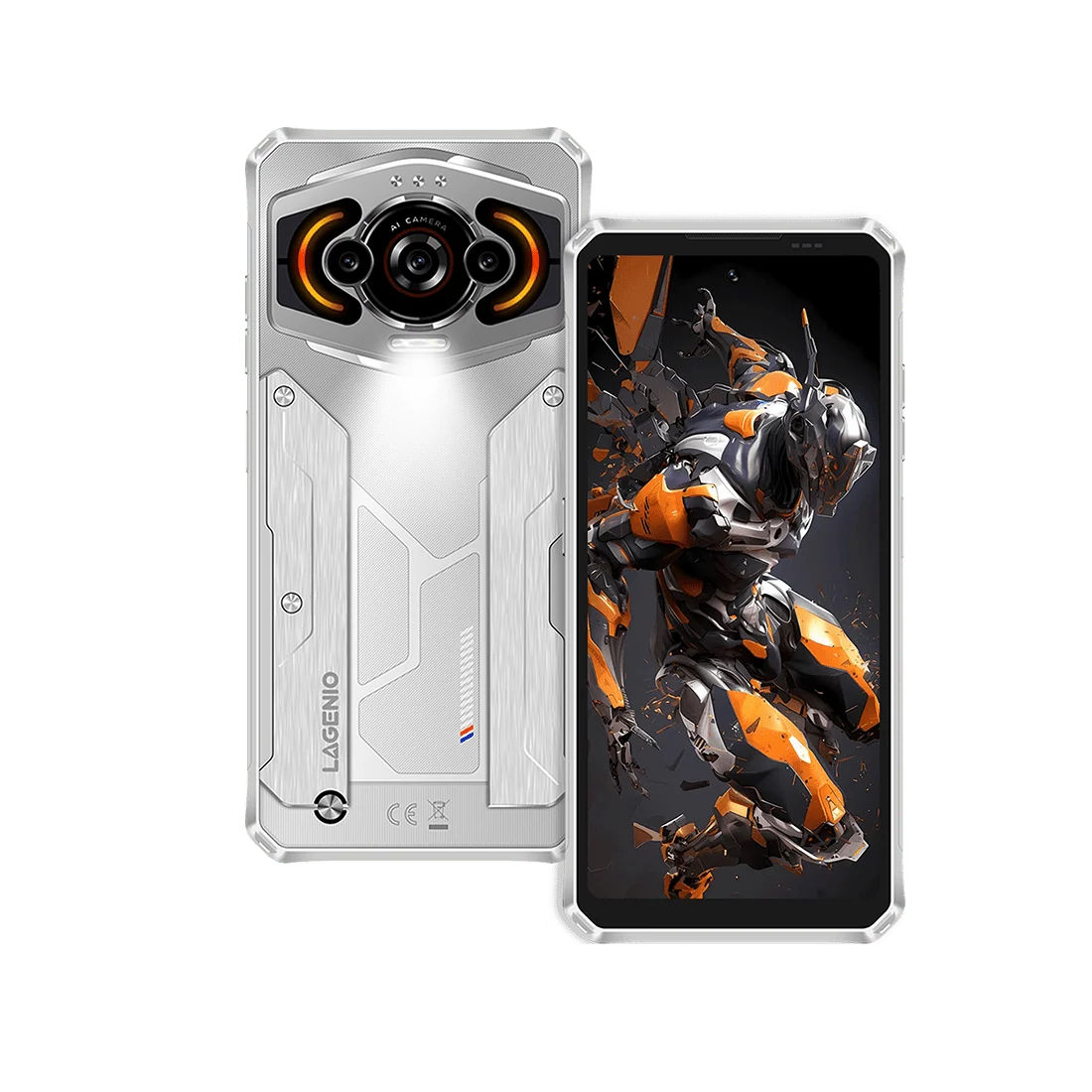 Phone - LAGENIO Panther 1 Mobile Phone, Gray, 4G LTE, NFC, 6.7” HD+ 120Hz, 24GB RAM (8GB + 16GB Extended), 256GB ROM, T7250 Octa-Core, 5150mAh 18W, Gemini AI, Android 16, Dual SIM