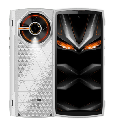 Telefoane - Telefon Mobil LAGENIO Panther 2, Alb, 4G, 6.7" HD+ 120Hz, 12GB RAM (4GB + 8GB Extensibili), 128GB ROM, 16MP, Android 15, Unisoc T7250, Lumini RGB, NFC, OTG, 5150mAh, 18W, Dual SIM