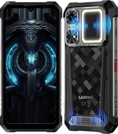 Telefon Mobil LAGENIO Rhino 1 Pro, Negru, 4G, eSIM ,  6.9" HD+ 120Hz, 32GB RAM (8GB + 24GB Extensibili), 256GB ROM, 64MP, Android 16, Unisoc T7250 , NFC , OTG, 12000mAh, 33W, Dual SIM [3]