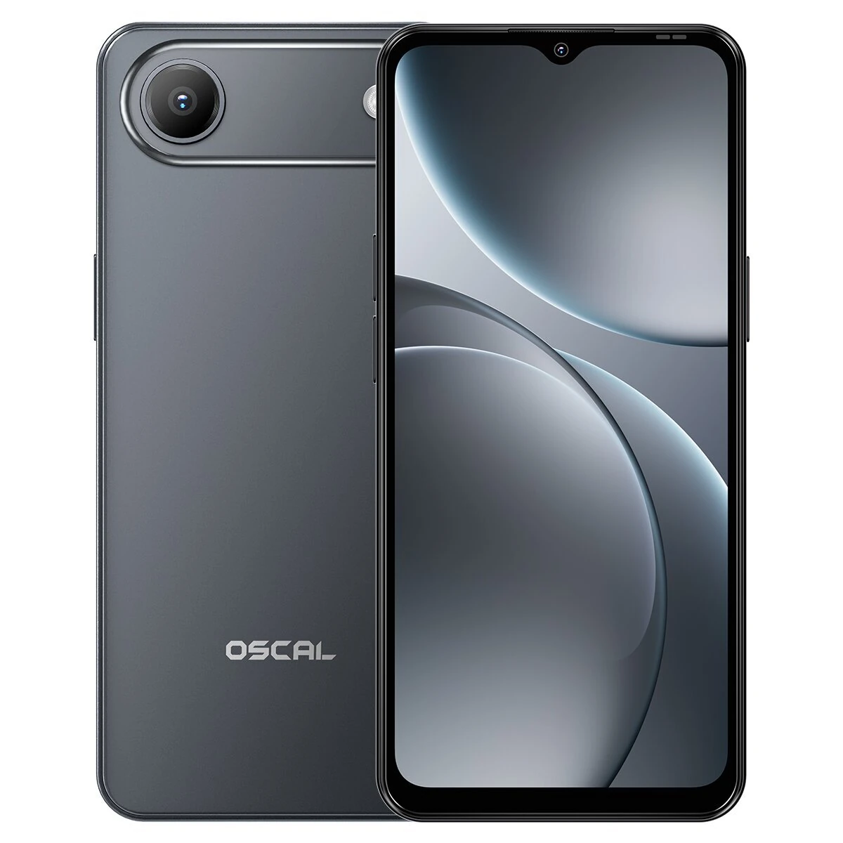 Phone - OSCAL FLAT 3C Smartphone, Black, 4G, 6.56" HD+ IPS, 16GB RAM (4GB + 12GB Extended), 128GB, Unisoc T310, 5000mAh, 32MP, Android 16, Dual SIM