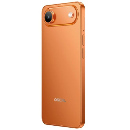 OSCAL FLAT 3C Okostelefon, Narancssárga, 4G, 6.56" HD+ IPS, 16GB RAM (4GB + 12GB bővíthető), 128GB, Unisoc T310, 5000mAh, 32MP, Android 16, Dual SIM [2]