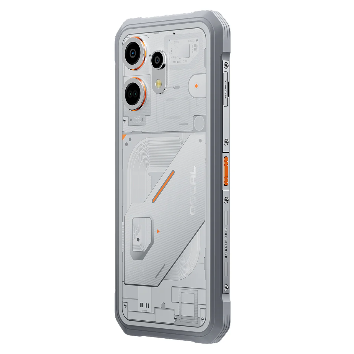 Mobile Phone OSCAL MARINE 3 White, 4G, 6.56" HD+ 90Hz Display, 24GB RAM (8GB + 16GB Extensibili), 256GB Storage, 13MP Infrared Night Vision Camera, 5000mAh Battery, Android 16, MediaTek Helio G81, NFC [3]