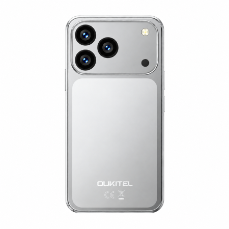 OUKITEL C17 Mini Mobiltelefon, Ezüst, 4G LTE, 4” TFT, 12GB RAM (3GB + 9GB Bővített), 32GB ROM, Unisoc T610 Octa-Core, 2300mAh 10W, 13MP Kamera, IP68/IP69K, Dual SIM [1]