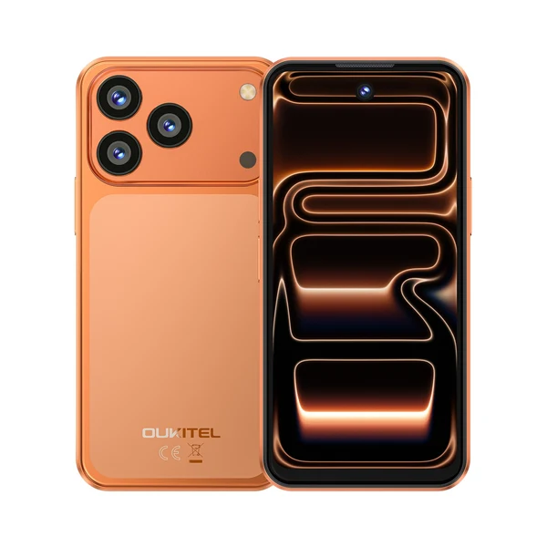 Telefoane Mobile. - Telefon Mobil OUKITEL C17 Mini, Portocaliu, 4G LTE, 4” TFT, 16GB RAM (4GB + 12GB extensibili), 64GB ROM, Unisoc T610 Octa-Core, 2300mAh 10W, Cameră 13MP, IP68/IP69K, Dual SIM