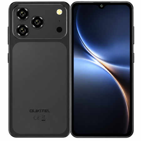 Phone - Oukitel C18 Smartphone, Black, 4G, 6.52" HD Display, 16GB RAM (4GB + 12GB Extended), 128GB, 13MP Camera, 5000mAh Battery, Android 16, Dual SIM