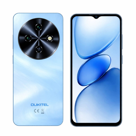 Oukitel C5 Mobile Phone, Blue, 4G LTE, 6.6" HD+ Display, 16GB RAM (4GB + 12GB Extended), 64GB, 13MP Camera, Android 14, Dual SIM [1]