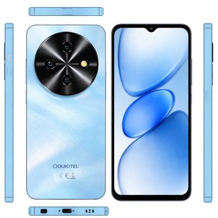 Producatori Telefoane - Telefon Mobil Oukitel C5, Albastru , 4G LTE, Ecran 6.6" HD+, 16GB RAM (4GB + 12GB extensibili), 64GB, Cameră 13MP, Android 14, Dual SIM