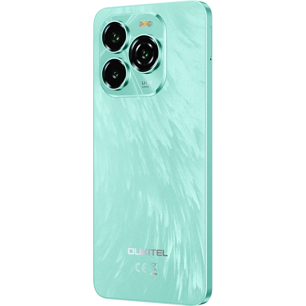 Mobiltelefon Oukitel C65 Türkiz, 4G, 6,7″ HD+ 90Hz, 16GB RAM (4GB+12GB bovithetö), 128GB ROM, 50MP+8MP kamera, Android 15, Octa-Core, 5150mAh, Dual SIM [6]