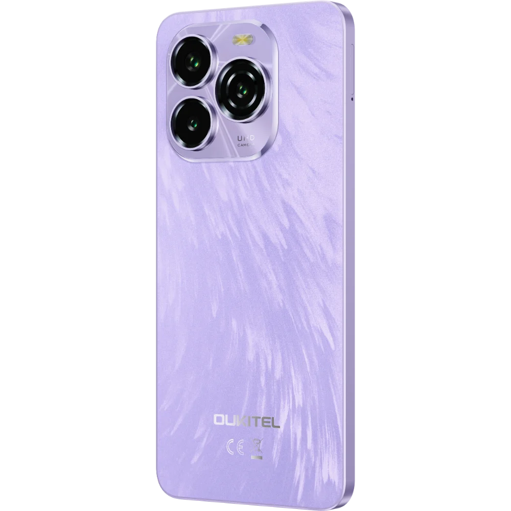 Mobiltelefon Oukitel C65 Lila, 4G, 6,7″ HD+ 90Hz, 16GB RAM (4GB+12GB bovithetö), 128GB ROM, 50MP+8MP kamera, Android 15, Octa-Core, 5150mAh, Dual SIM [6]