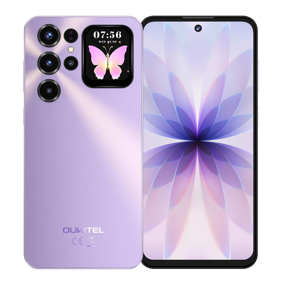 Phone Manufacturers - Mobile Phone Oukitel C68 Plus, Purple, 4G, 7.2" 120Hz, 16GB RAM (4GB + 12GB Extended), 128GB ROM, 1.81" Rear Dislplay, 64MP, Android 15, Unisoc T615, OTG, 6000mAh, Dual SIM