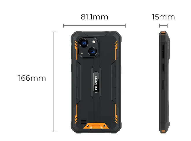 Mobiltelefon OUKITEL G2, Orange, 4G, 6'' HD+, Android 14, 16GB RAM (4GB + 12GB bővíthető RAM), 64GB ROM,13MP Kamera, 6300mAh, Dual SIM [1]