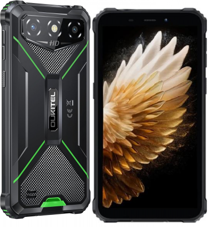 Telefoane - Telefon Mobil Oukitel G3, Orange, 4G, Ecran Waterdrop HD+ de 6", 16GB RAM(4GB + 12GB Extensibili), 256GB ROM, 13MP, Android 14, MT6762, Face ID, Buton Personalizabil, 6300mAh, 10W, Dual SIM