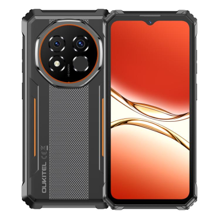 OUKITEL G6 Rugged Smartphone, Orange, 4G LTE, 6.52" 90Hz Display, 16GB RAM (4GB + 12GB Extended), 128GB, 64MP Camera, Android 16, 10600mAh, NFC, Dual SIM [1]