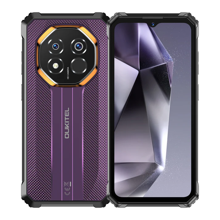 Telefoane - Telefon Mobil OUKITEL G7 Rugged, Violet, 4G LTE, Ecran 6.52" 90Hz, 24GB RAM (8GB + 16GB extensibili), 256GB, Cameră 64MP, Android 16, 10600mAh, Dual SIM