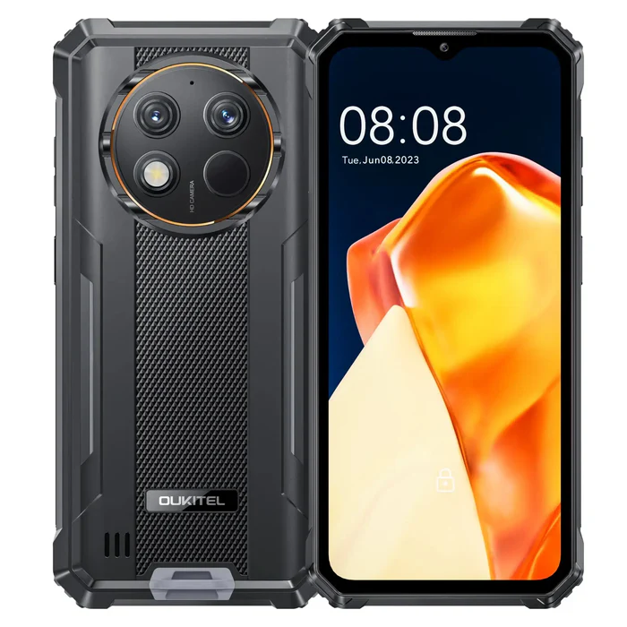Producatori Telefoane - Telefon Mobil Oukitel G1, Negru, 4G, 6.52" IPS LCD, Android 14, 24GB RAM (6GB+18GB Extensibili), 256GB ROM, 48MP, T606 Octa-core, IP68/IP69K, 10600mAh, 18W, Dual SIM