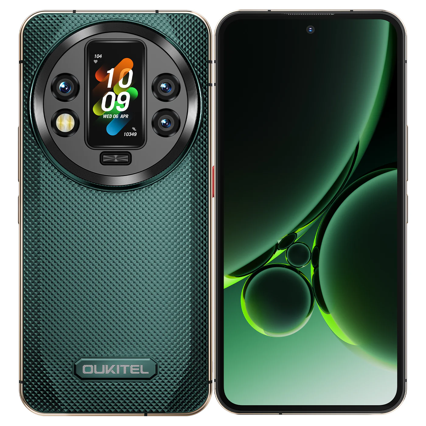 Telefoane (Smartphone) 5G - Telefon mobil Oukitel WP200 Pro, Verde, 5G, 6.7" FHD+ AMOLED, Ecran Smart Detasabil, 72GB RAM (24GB+48GB extensibili), 1TB ROM, Android 15, Dimensity 8200, 108MP+32MP, 8800mAh, 45W, Dual SIM
