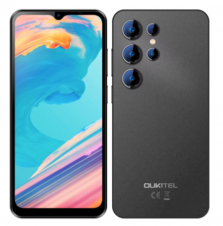 Phone - Mobile Phone Oukitel C2, Black, 4G, 6.52" IPS, 16GB RAM(4GB RAM +12GB Extended), 64GB ROM, 13MP, Android 14, Unisoc T606, OTG, Jack, 5000mAh, Dual SIM