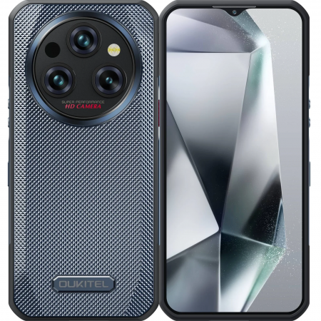 Telefoane - Telefon mobil Oukitel WP35, Gray, 5G, 6.6" 2.4K, 24GB RAM (8GB + 16GB extensibili), 256GB ROM, Android 14, MediaTek Dimensity 7050, 64MP+32MP, NFC, Face ID, 11000mAh, Dual SIM