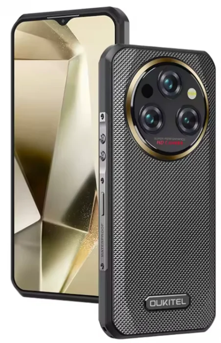 Telefoane - Telefon mobil Oukitel WP35, Negru, 5G, ecran de 6.6" 2.4K, 24GB RAM (8GB+16GB extensibili), 256GB ROM, Android 14, MediaTek Dimensity 6100+, 64MP+32MP, NFC, Face ID, baterie de 11000mAh, Dual SIM