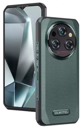 Telefoane (Smartphone) 5G - Telefon mobil Oukitel WP35 Pro, Verde, 5G, 6.6" 2.4K, 36GB RAM (12GB+24GB extensibili), 512GB ROM, Android 14, MediaTek Dimensity 6300+, 64MP+32MP, NFC, Face ID, 11000mAh, 33W, Dual SIM