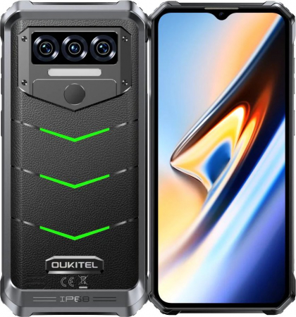 Telefoane Rezistente - Telefon mobil Oukitel WP38, 4G, 6.52" LCD, 12GB RAM (6GB + 6GB extensibili), 256GB ROM, Android 13, Mediatek MT8788, NFC, Amprenta, 10600mAh, Dual SIM, Green