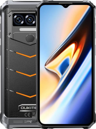 Telefon mobil Oukitel WP38, 4G, 6.52" LCD, 12GB RAM (6GB + 6GB extensibili), 256GB ROM, Android 13, Mediatek MT8788, NFC, Amprenta, 10600mAh, Dual SIM, Orange [1]