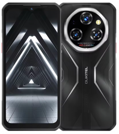 Telefoane - Telefon Mobil Oukitel WP55 Pro, Negru, 5G, 6.6" FHD+ 120Hz, 48GB RAM (16GB+32GB Extensibili), 512GB ROM, Android 15, Dimensity 7025, 108MP+32MP, Vedere nocturna, NFC, Face ID, 11000mAh, 33W, Dual SIM
