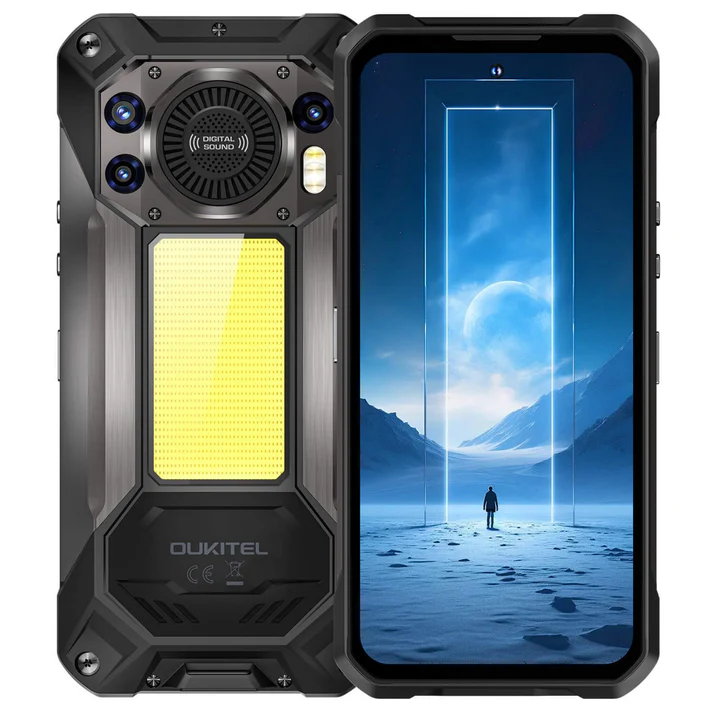 Telefoane (Smartphone) 5G - Telefon Mobil OUKITEL WP61 5G Rugged, Negru, 20000mAh, 36GB RAM (12GB + 24GB extensibili), 512GB, Cameră 108MP + Night Vision, Ecran 6.8" FHD+ 120Hz, NFC, Dual SIM