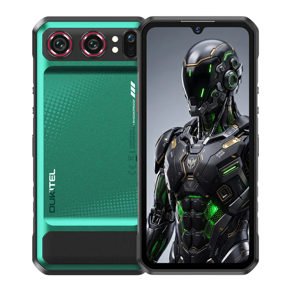 Telefoane - Telefon Mobil OUKITEL WP68 Air, Verde, 5G, 6.88" HD+ 120Hz, 36GB RAM (12GB + 24GB extensibili), 512GB, 64MP + 8MP Night Vision, 8000mAh, 45W, Android 16, Dual SIM