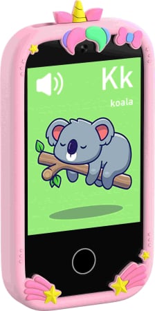 iSEN W5 Gyermek Mobiltelefon, Rózsaszín, 2.8" Érintőképernyő, 32GB ROM, Többfunkciós (Fotó, Videó, Játékok, Zene, Oktatás), 30W Pixeles Kamera, 600mAh, DC-5V, Szilikon Tok [5]