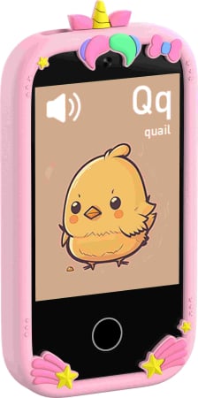 iSEN W5 Gyermek Mobiltelefon, Rózsaszín, 2.8" Érintőképernyő, 32GB ROM, Többfunkciós (Fotó, Videó, Játékok, Zene, Oktatás), 30W Pixeles Kamera, 600mAh, DC-5V, Szilikon Tok [6]