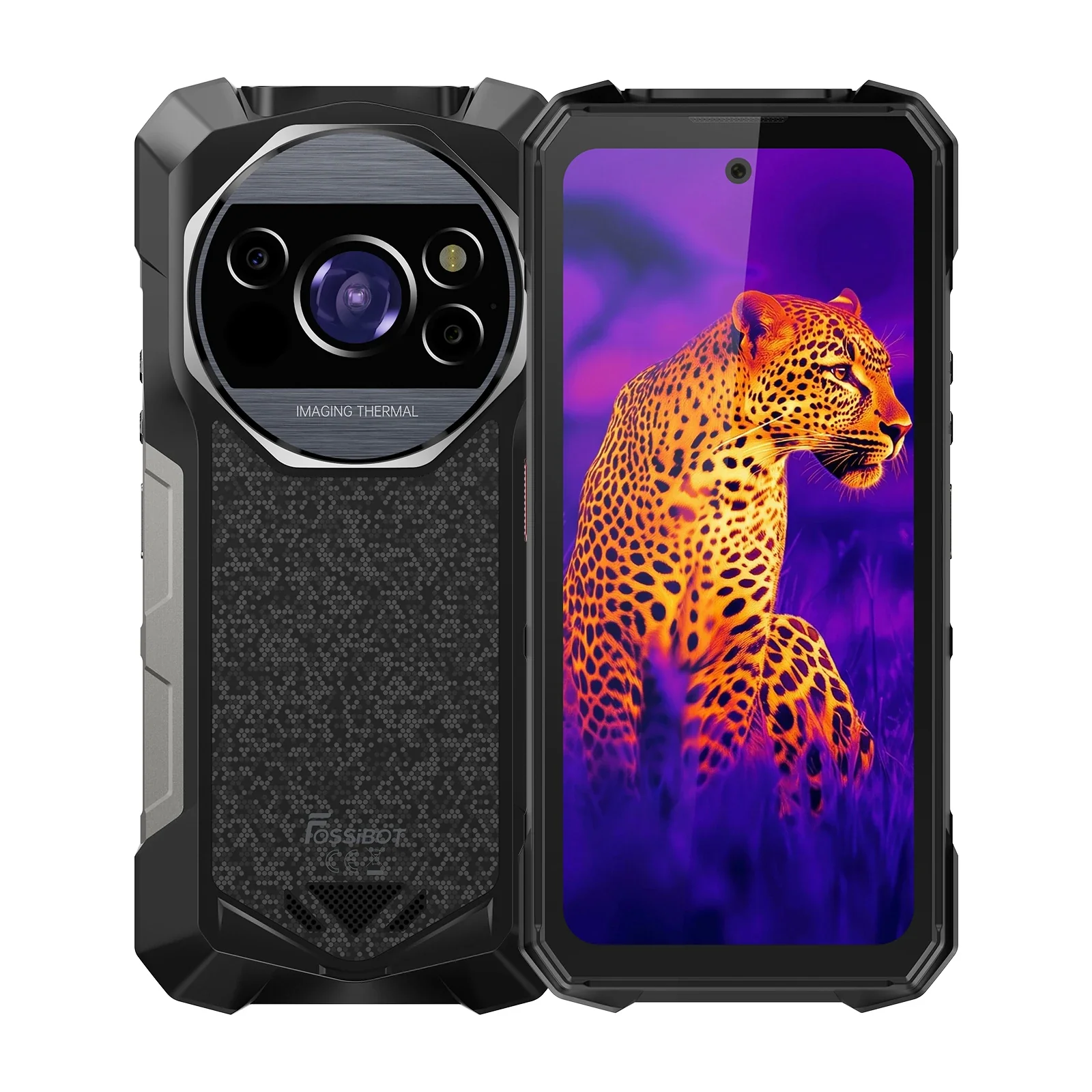 Telefoane - Telefon Mobil Rugged FOSSiBOT F115 Ultra, Negru, 5G, Night Vision 64MP + Laser Rangefinder 1200m, 6.78" 120Hz, 36GB RAM (12GB + 24GB extensibili), 256GB, Android 16, NFC, Baterie 20000mAh