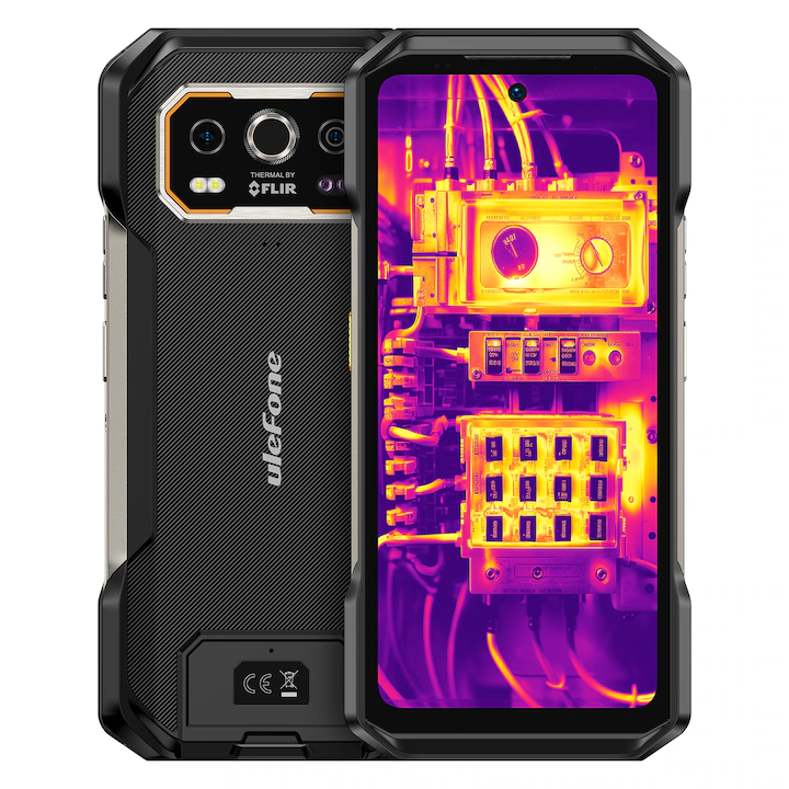 Toate ( smart si clasice ) - Telefon Mobil Ulefone Armor 27T Pro+, Negru, 5G Resigilat, Cameră termică FLIR 3.5, 6.78" FHD+ 120Hz, 24GB RAM (12GB + 12GB extensibili), 256GB ROM, 64MP Night Vision, Android 15, NFC, Dual SIM