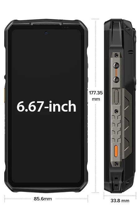 Mobile Phone Ulefone ARMOR 29 Ultra, Black, 5G, 6.67" AMOLED, 32GB RAM(16GB +16GB Extended), 1TB ROM, 50MP, Android 15, Dimensity 9300+, 1.04" Rear Screen, Night Vision, 21200mAh, 120W, Dual SIM [4]