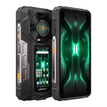 Telefon Mobil Ulefone Armor 33 Pro, 5G, AMOLED 6.95" 120Hz, Ecran Secundar 3.4", 32GB RAM (16GB + 16GB extensibili), 512GB ROM, 64MP, Night Vision, Android 14, NFC, OTG, 25500mAh, 66W, Dual SIM [2]