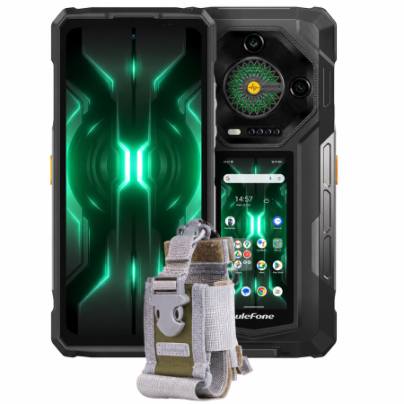 Telefoane - Telefon Mobil Ulefone Armor 33 Pro, 5G, AMOLED 6.95" 120Hz, Ecran Secundar 3.4", 32GB RAM (16GB + 16GB extensibili), 512GB ROM, 64MP, Night Vision, Android 14, NFC, OTG, 25500mAh, 66W, Dual SIM