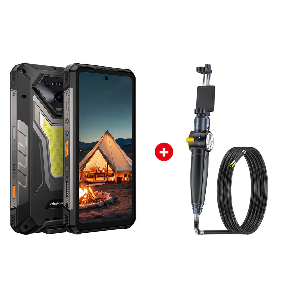 Mobile phone Ulefone  Armor 34+, Black, 5G, 6.95" FHD+ 120Hz IPS, 32GB RAM (16GB + 16GB Extended), 512GB ROM, 50MP, Android 15, Dimensity 7300, Night Vision, NFC, OTG, 25500mAh, 66W, Dual SIM [8]