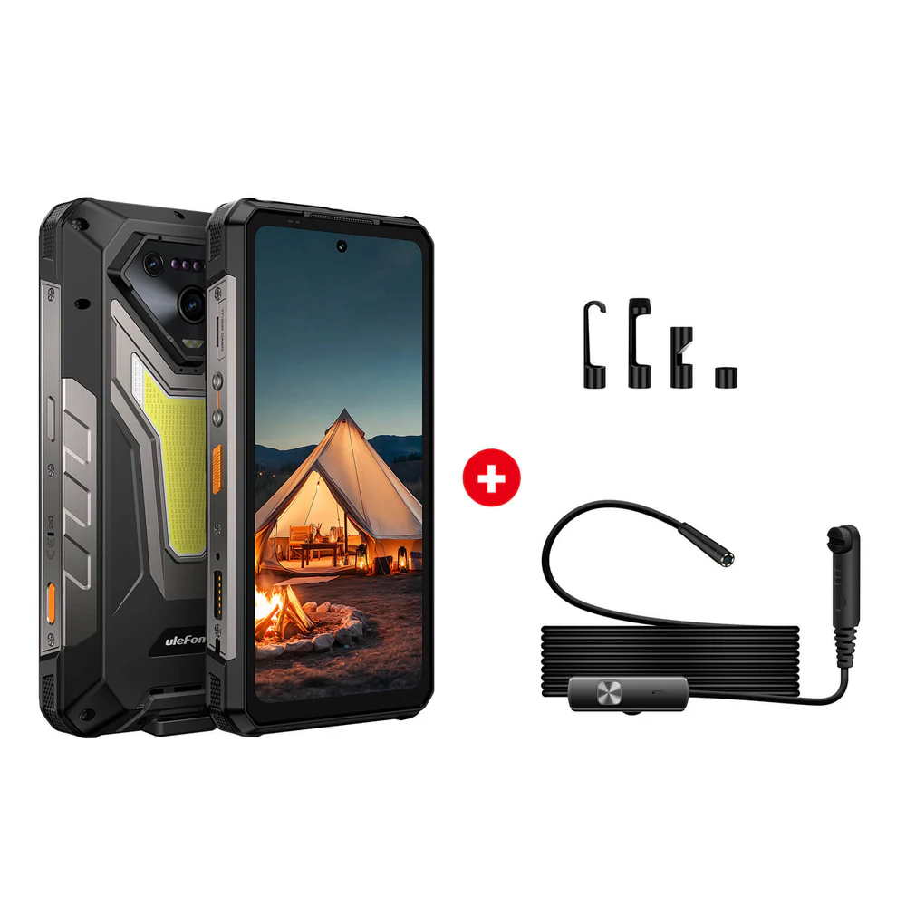 Mobile phone Ulefone  Armor 34+, Black, 5G, 6.95" FHD+ 120Hz IPS, 32GB RAM (16GB + 16GB Extended), 512GB ROM, 50MP, Android 15, Dimensity 7300, Night Vision, NFC, OTG, 25500mAh, 66W, Dual SIM [6]