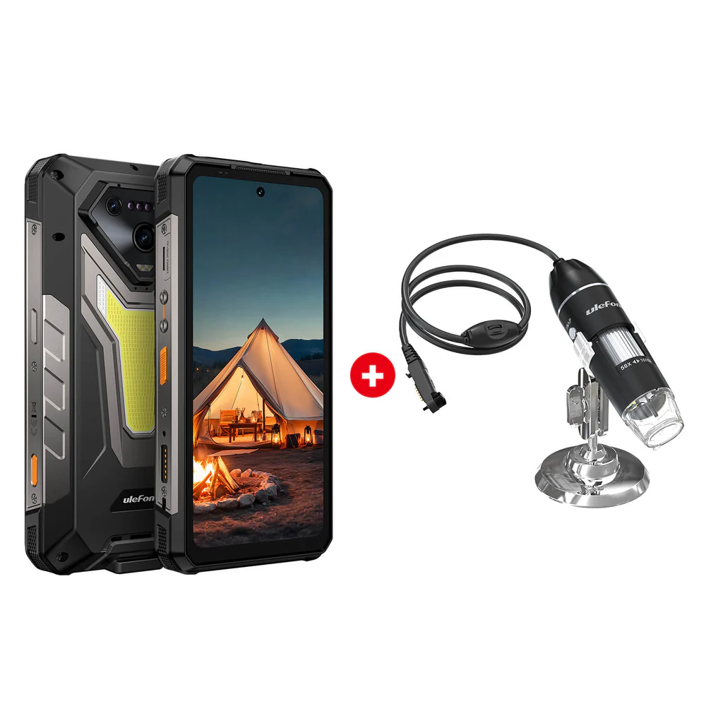 Mobile phone Ulefone  Armor 34+, Black, 5G, 6.95" FHD+ 120Hz IPS, 32GB RAM (16GB + 16GB Extended), 512GB ROM, 50MP, Android 15, Dimensity 7300, Night Vision, NFC, OTG, 25500mAh, 66W, Dual SIM [5]